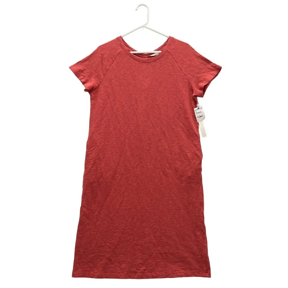 NEW CASLON Cotton Scoop Neck Short Sleeve Raglan T-shirt Dress Size Medium 0026 - Picture 2 of 12